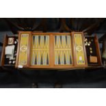 A collector's backgammon set.