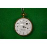 A 19th century Continental gentlemen's enamel faced pocket watch.