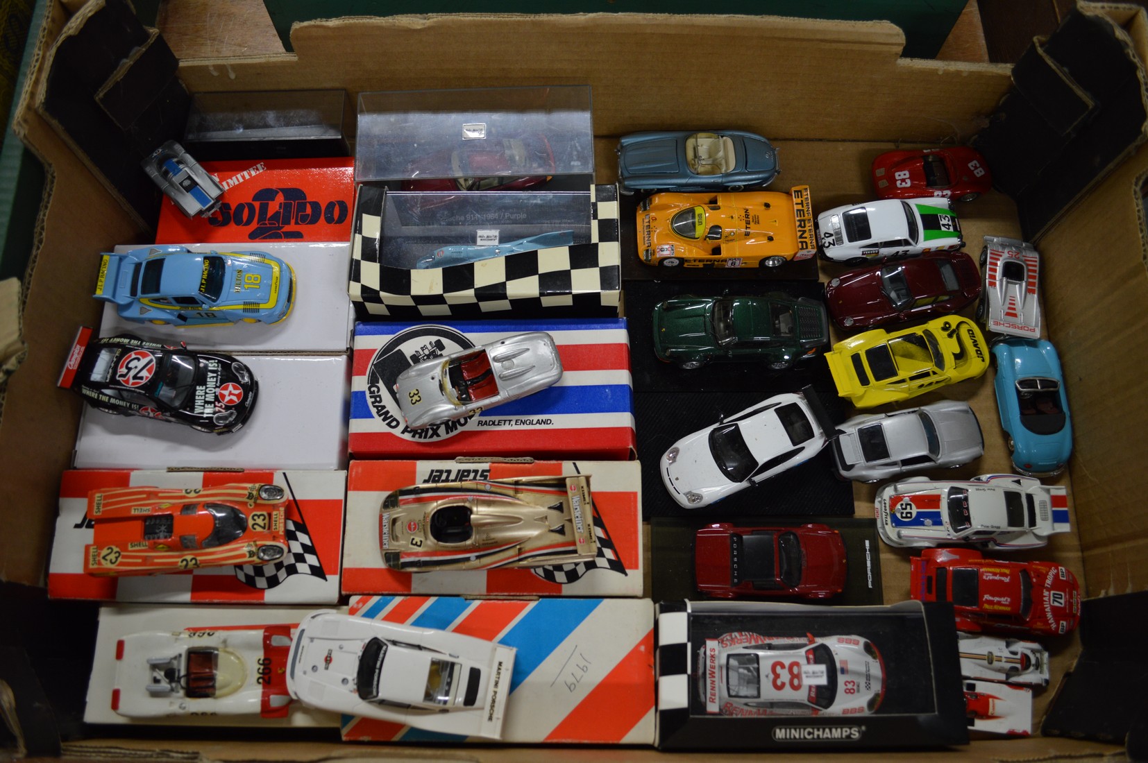 A good collection of models of Porsche racing cars etc.