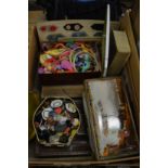 A quantity of old buttons and tins etc.