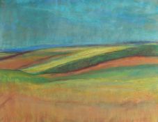 Jeff Hoare (1923-2019) British, 'Sea View', pastel, titled verso, 18.75" x 24.25", (48x61.5cm) (