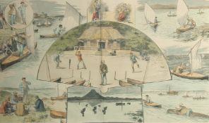 Thomas Ralston, 'A Cruise with the Yokohama Canoe-Club, Japan', 13" x 20" (33 x 51cm), along with '