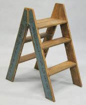A PAIR OF NOVELTY WOOD "CHAMPAGNE" STEPS 2ft 8 ins high.