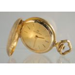 A LADIES 18K GOLD BUCHERER MINIATURE WATCH.