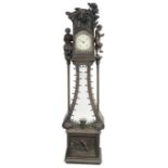A DUTCH OAK EIGHT DAY LONG CASE CLOCK, circa. 1880, weight driven movement, striking on a bell, in