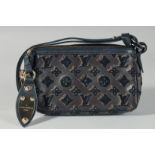 A LOUIS VUITTON SPARKLY EVENING BAG. 8ins long, 5ins deep.