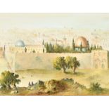 D. Henry, View of a Middle Eastern city, oil on canvas, signed, 12" x 16", (30.5x41cm).