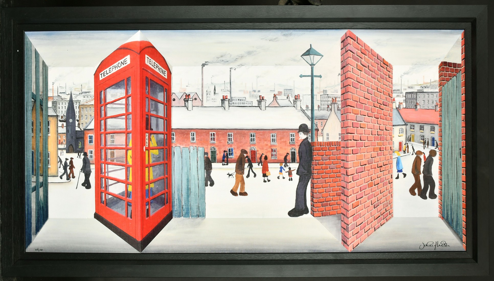 John Wilson, Limited edition 3D wall sculpture in the Manner of L.S. Lowry, 'Hanging on the - Image 2 of 5