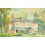 Margaret Thomas (1916-2016) British, 'The Appelbee's House', oil on board, signed and dated 57,