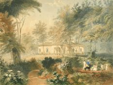 After Andrew Picken (1815-1845), 'Mount House Madeira', lithograph, published by Day and Haghe, 19th