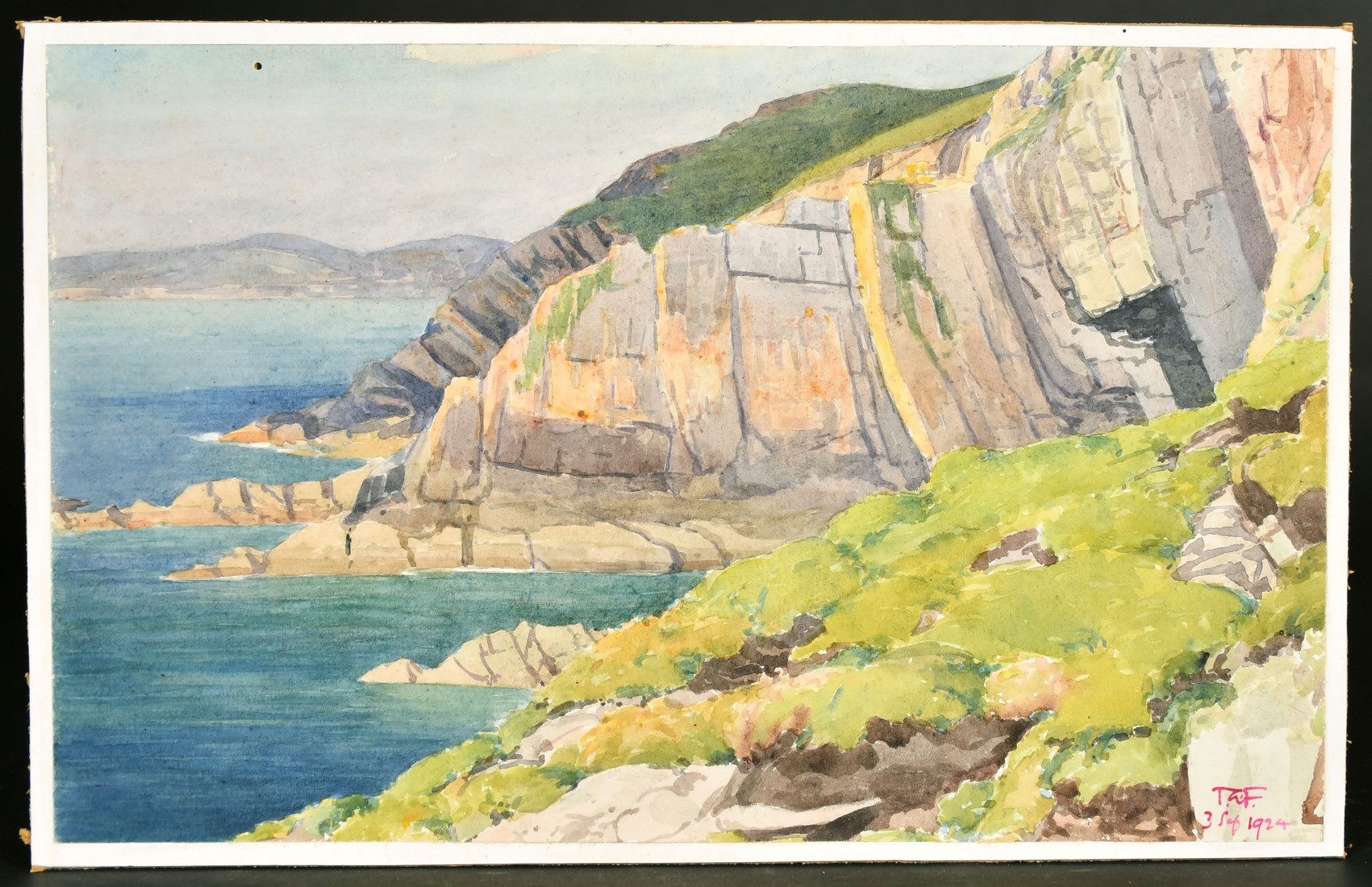 Thomas Adolphus Falcon (1872-1944) British, Seascapes and landscapes, watercolours, three initialled - Image 2 of 6