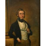 Early 19th Century English School, a portrait of a young gentleman, oil on canvas, 14" x 11" (36 x