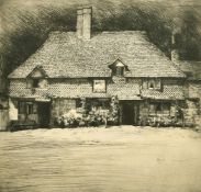 Mortimer Luddington Menpes (1855-1938) British, 'The White Hart, Witley', etching, signed and