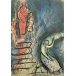 Marc Chagall (1887-1985), 'Ahasuerus Sends Vashti Away', colour lithograph, 13.75" x 10" (35 x