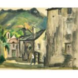Berjole, circa 1931, 'Village Corse, 1931', watercolour, signed, 13.5" x 19" (34 x 48cm).