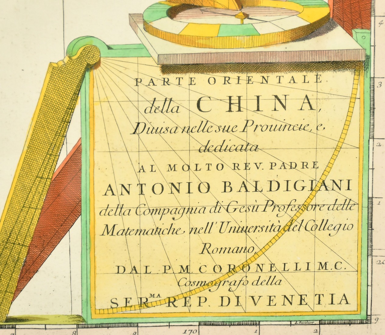 Vincenzo Coronelli, 'Parte Occidentale Della China', a two-sheet map, late 17th Century, later - Image 4 of 4