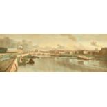 Thomas Girtin (1775-1802) British, 'View of The Tuileries and a Bridge', etching and aquatint, 10" x