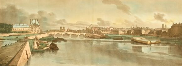Thomas Girtin (1775-1802) British, 'View of The Tuileries and a Bridge', etching and aquatint, 10" x