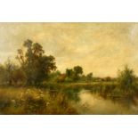 Henry John Kinnaird (1880-1920), 'Wargrave Church by the Thames', oil on canvas, signed and also