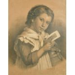 E. Bouchard, French School, circa 1889, a charcoal study of a young child, signed and dated, 22.5" x