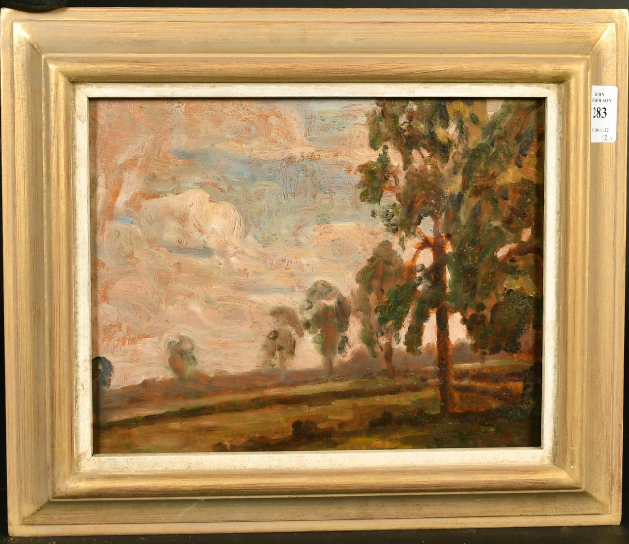 John Brown, (20th Century) A pair of landscapes, one with trees, the bother with a windmill, oil - Image 6 of 8