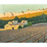 Wurth, A Spanish finca with a vineyard, oil on canvas, signed, inscription verso on stretcher, 18" x