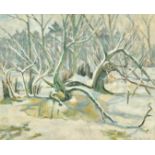 Elizabeth Tuke Jenkins (1906-1968) British, a study of trees in winter, oil on canvas, signed, 20" x