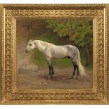 Frederick Arthur Bridgman (1847-1928) American, 'Romeo, an Arabian Stallion in a Landscape', oil