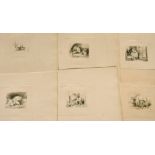 Charles Lewis after Landseer, A folio of etchings of animal subjects, 'The Mothers', set of eight,