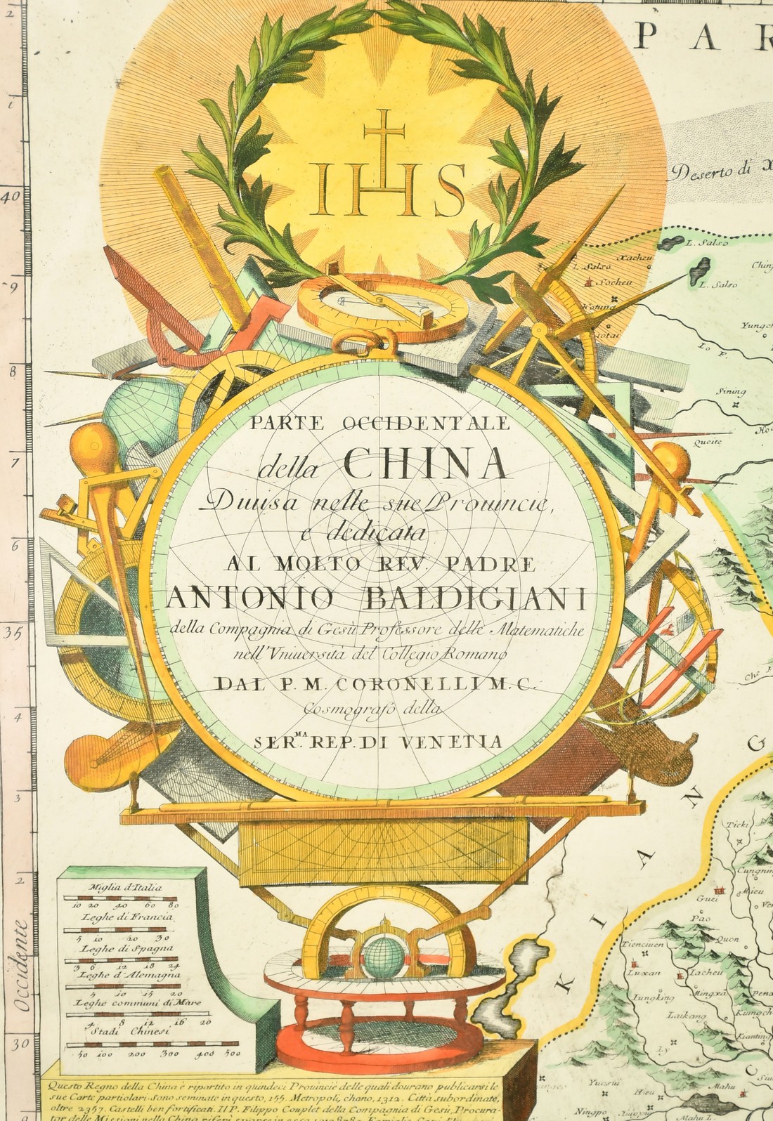 Vincenzo Coronelli, 'Parte Occidentale Della China', a two-sheet map, late 17th Century, later - Image 3 of 4