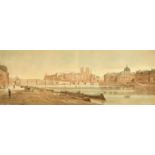 Thomas Girtin (1775-1802) British, 'View of Pont Neuf', etching and aquatint, 9.5" x 23" (24 x