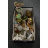 Beatrix Potter figures and other items.