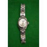 A ladies Tudor Oyster date stainless steel wristwatch.