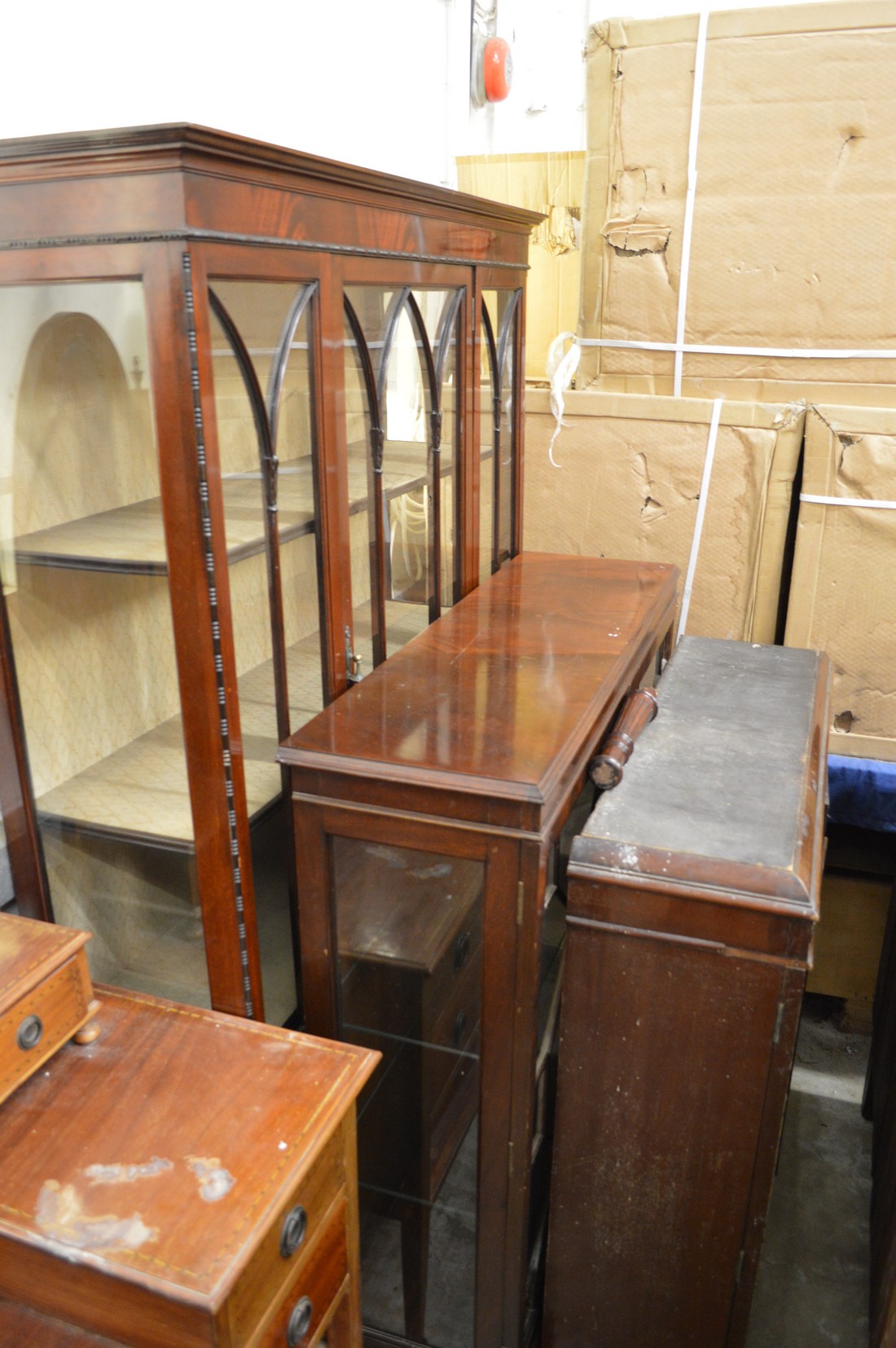 Three various display cabinets (faults).