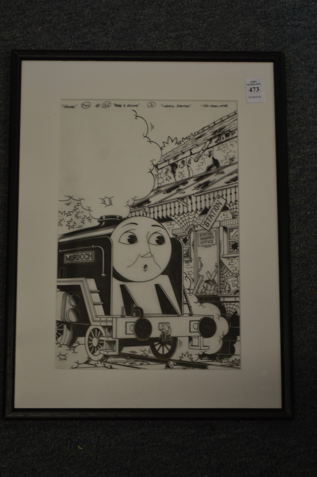 Tim Marwood, original artwork for Thomas the Tank Engine, framed and glazed.