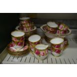 A quantity of Royal Albert china decorated with roses.