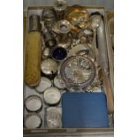 A good collection of small silver items to include candlesticks, napkin rings etc.