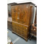 A George III mahogany linen press.