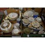 A collection of decorative 19th century and later porcelain.