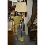 A good brass telescopic standard lamp.