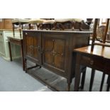 An oak sideboard.