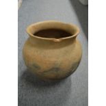 An African pottery bowl or food vessel.