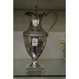 A good Sheffield plated claret jug.