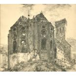 Walter Klinkert, 'St Peter in Munchen, 1946', signed, inscribed, and numbered in pencil, plate