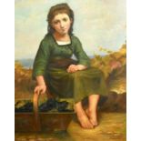 After Bouguereau, The grape picker, 20th Century, indistinctly signed, 23.75" x 19.75", (60 x