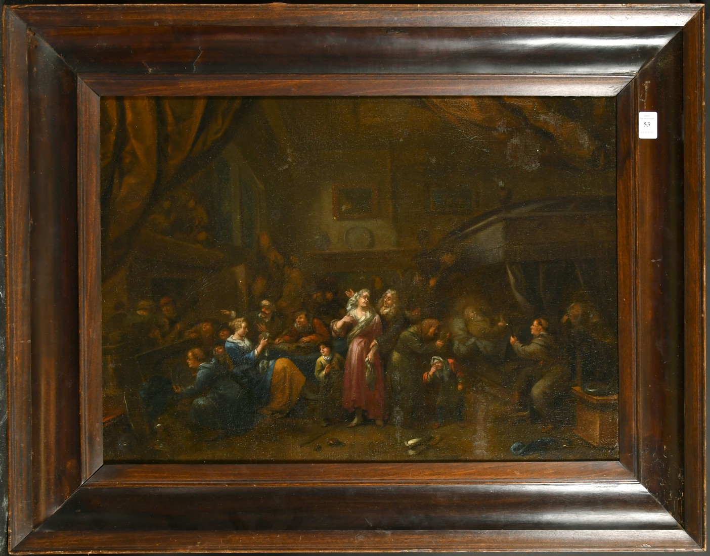 17th/18th Century Flemish School, figures gathered in a lavish interior, oil on canvas, 18.5" x 25", - Image 2 of 3