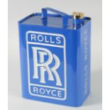 A REPLICA BLUE ROLLS ROYCE OIL CAN.