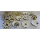 Selection of teddy bear themed vintage nursery china