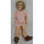 Bisque socket head doll marked "Special Made in Germany" with straight limb ball jointed composition