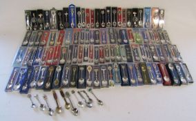 Large collection of collectors spoons, some silver plate